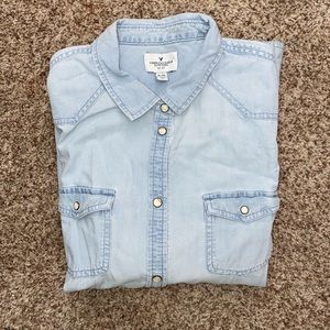 Pearl Snap Denim Button Up!